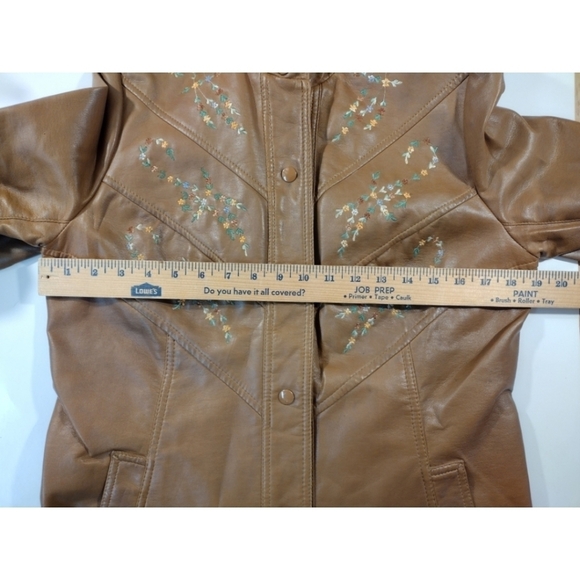 Vintage by Gerda for Partners 3 faux leather embroidered bomber jacket - Picture 14 of 16